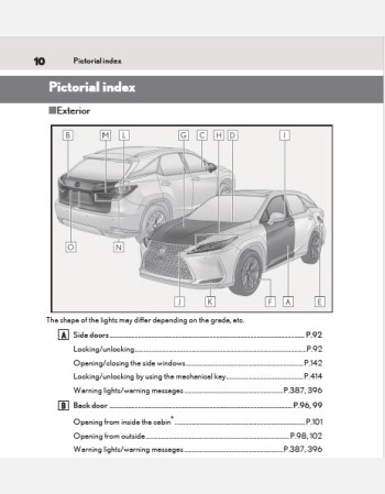 lexus rx 2021-2022 owners manual in english